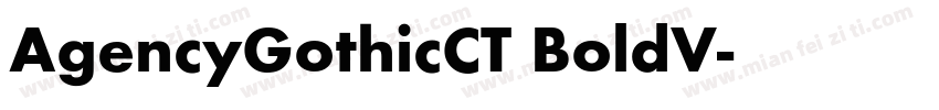 AgencyGothicCT BoldV字体转换
